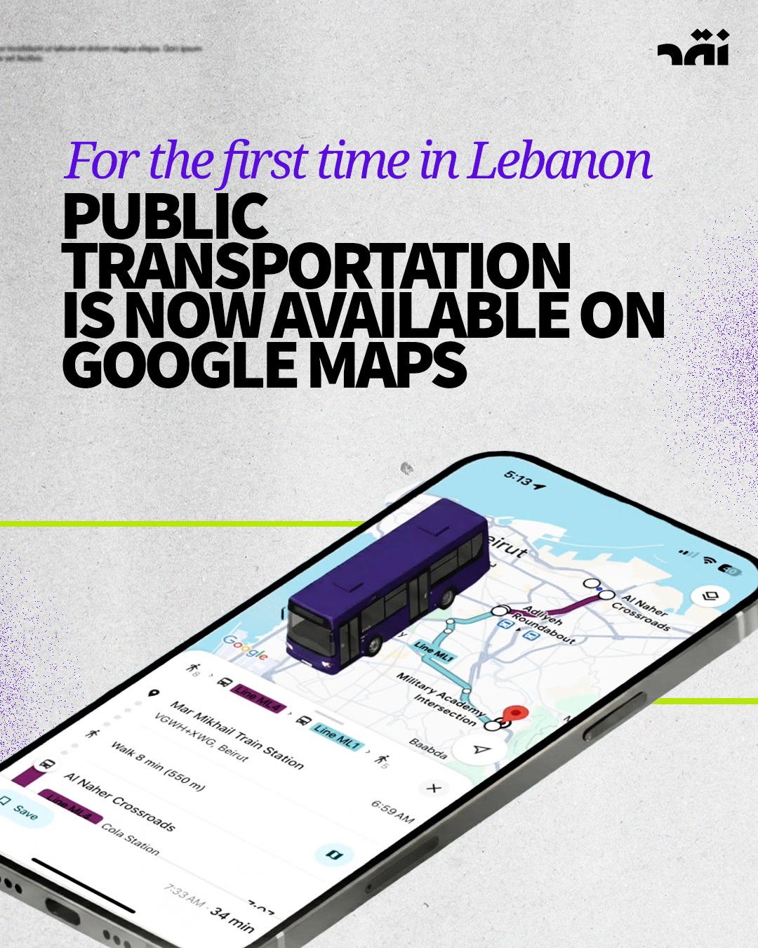 For the first time in Lebanon: Public Transportation is now on Google Maps