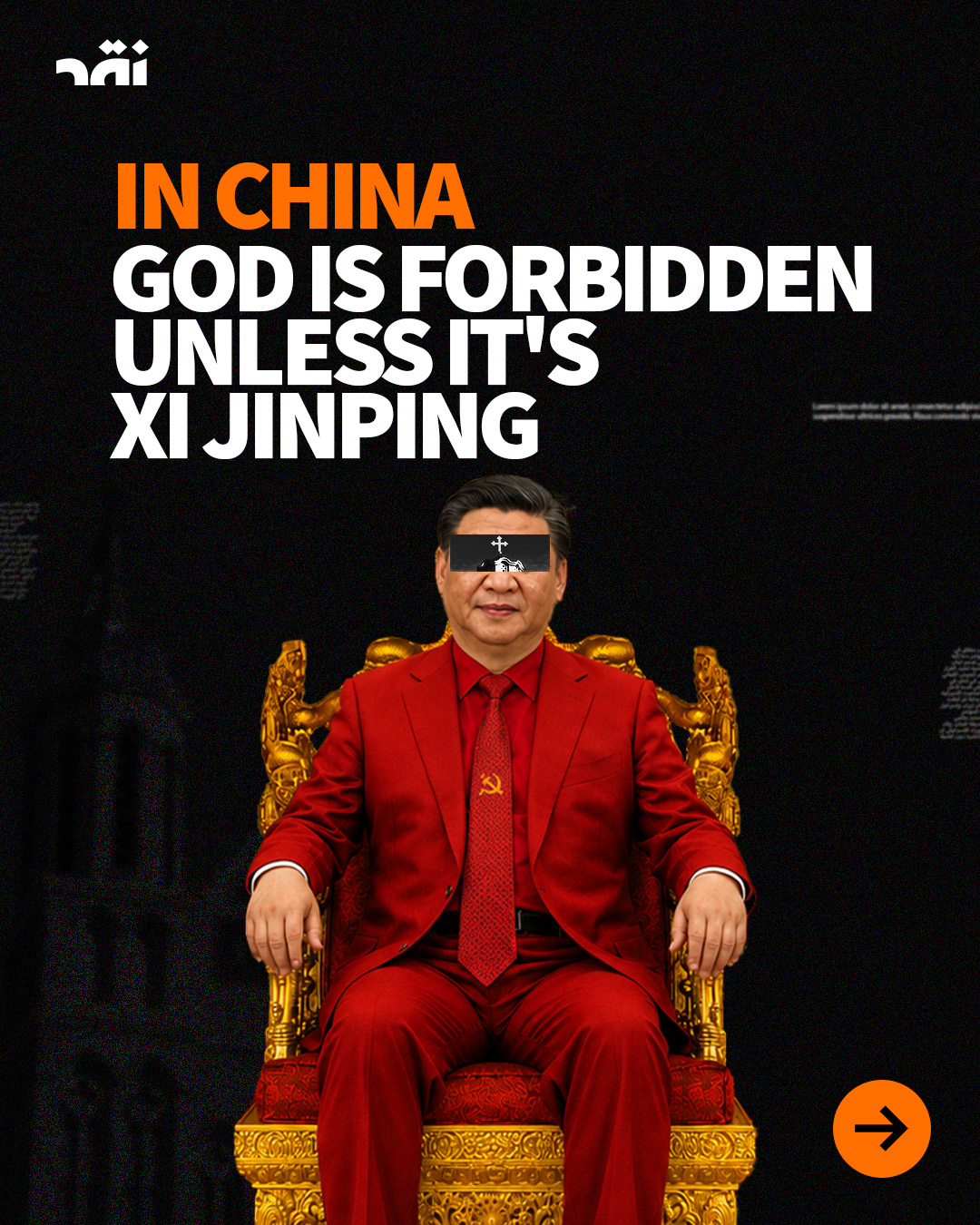 In China God is forbidden unless it’s XI Jinping