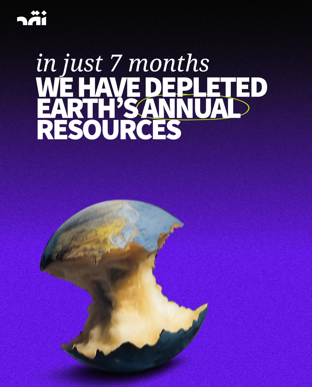 In just 7 months we have depleted earth’s annual resources