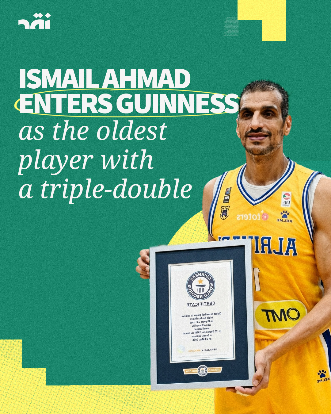 Ismail Ahmad enters Guinnes as the oldest player with a triple-double