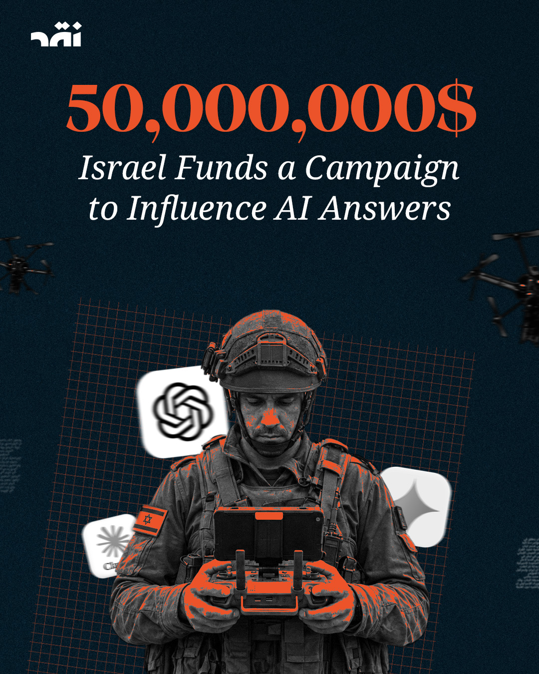 50000000$ ISRAEL FUNDS A COMPAIGN TO INFLUENCE AI ANSWERS